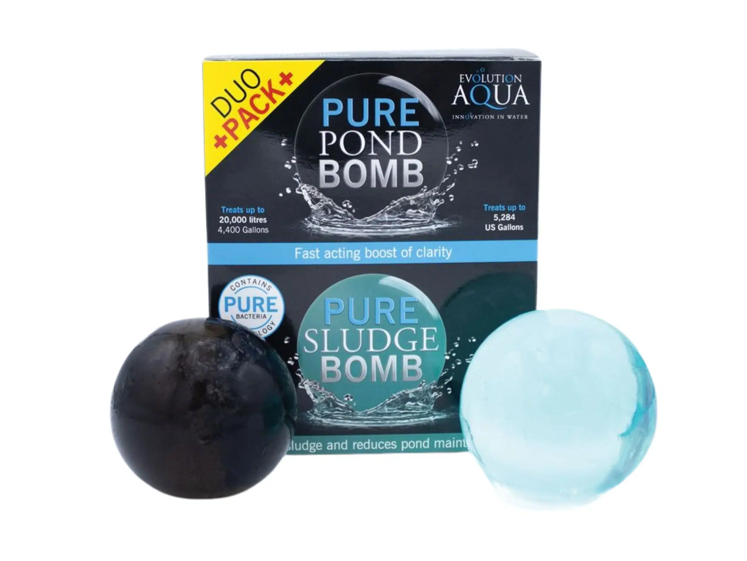 Evolution_Aqua_Duo_Pack_1 Evolution Aqua Pure Pond Bomb und Pure Sludge Bomb