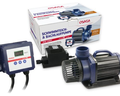 Regelbare Schwimmteichpumpe. Hochwertig mit Blockadeschutz